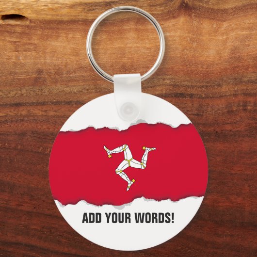 Man vlag sleutelhanger (Voorkant)