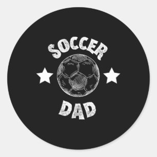 Man Voetbal Vader Familie Voetbal Team Speler Spor Ronde Sticker