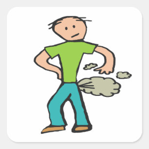 Man voor de teelt vierkante sticker