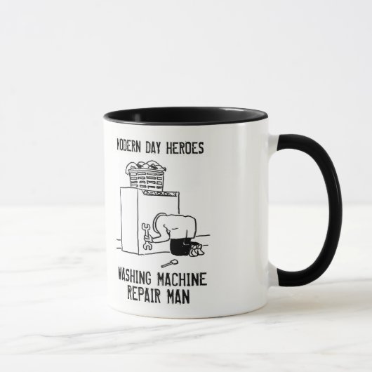 Man voor het repareren van de wasmachine mok (Rechts)