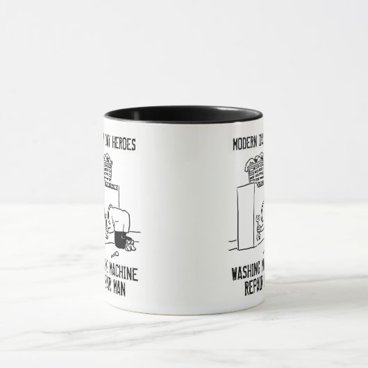 Man voor het repareren van de wasmachine mok (Midden)