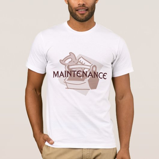 Man voor onderhoud T-shirt (Voorkant)