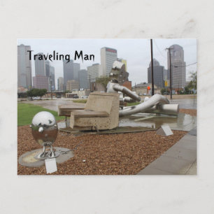 Man voor reizen # 1 briefkaart