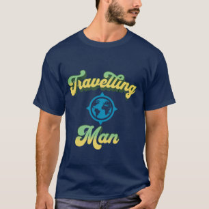 Man voor reizen t-shirt