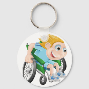 Man voor rolstoelraces sleutelhanger
