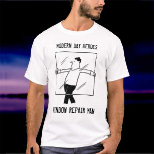 Man voor vensterreparatie t-shirt