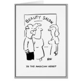 Man vroeg om een goochelaar op schoonheidsparlor. (Voorkant)