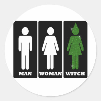 Man, Vrouw, Heks, Dorothy Ronde Sticker