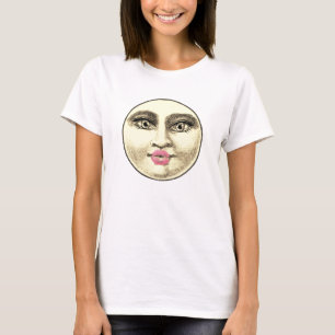 man vrouw in maan grillige unieke sepia t-shirt