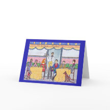 Man, Vrouwen die, Honden, het Wenskaart van de