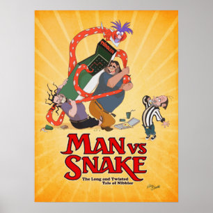 MAN VS SNAKE Don Bluth Poster van Kickstarter