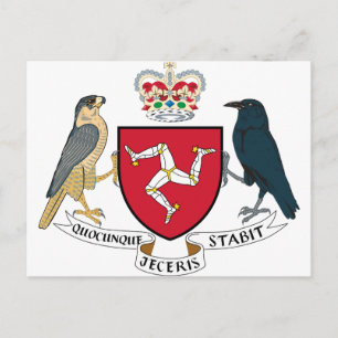 Man wapenmunt - Manx Emblem Briefkaart