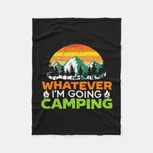 Man wat dan ook kamperen kampeerder natuur liefheb fleece deken