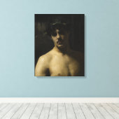 Man Wearing Laurels Canvas Afdruk (Insitu (Houten vloer))