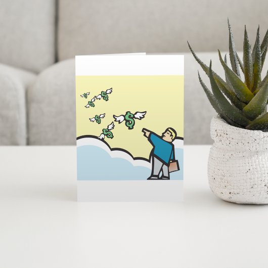 Man wijst met geld met wijn kaart