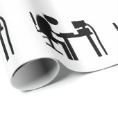 Man zat achter een computer. cadeaupapier (Rol Hoek)