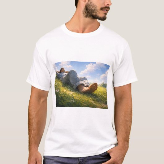Man zonder schoenen t-shirt (Voorkant)