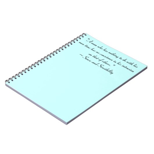 Man zonder tijd Jane Austen Quote Notitieboek (Linkerzijde)