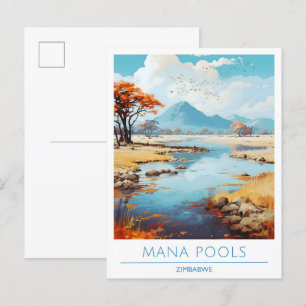 Mana Pools Nationaal Park Zimbabwe Reizen Briefkaart