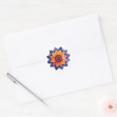 Manadala- Blüte- boho Ronde Sticker (Envelop)
