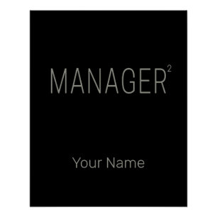Manager CEO of Zelfstandig en Freelancer Design Perfect Poster