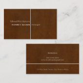 manager elegant en modern oud-bruin visitekaartje (Voorkant / Achterkant)