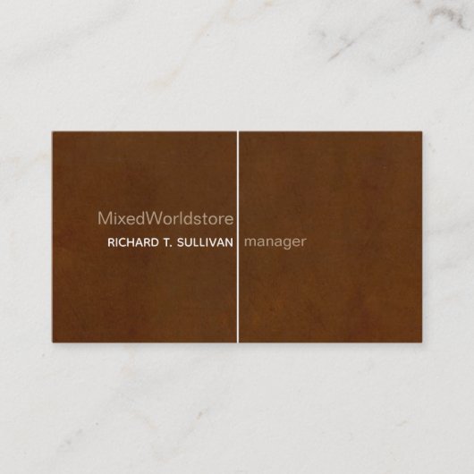 manager elegant en modern oud-bruin visitekaartje (Voorkant)