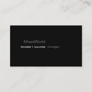 manager elegant & modern zwart visitekaartje