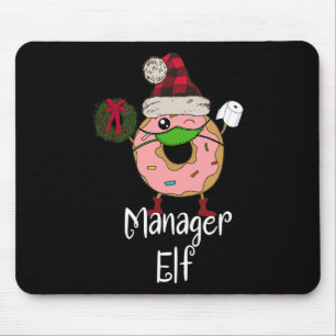 Manager Elf Quarantaine Kerst Grappige Donut Meme Muismat