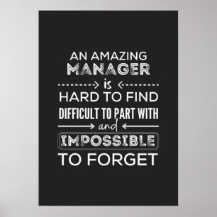 Manager, Gift For Manager, A Truly Great Manager Poster