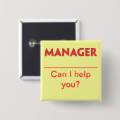 Manager Naam badge Button (Voorkant /achterkant)