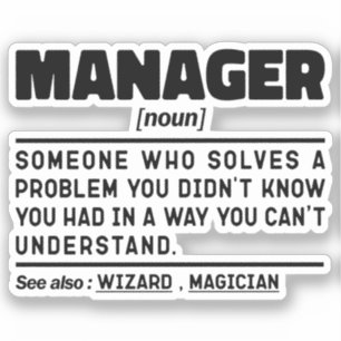 Manager Noun Managing Director Appreciation Grappi Sticker