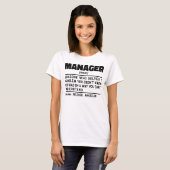 Manager Noun Managing Director Appreciation Grappi T-shirt (Voorkant volledig)