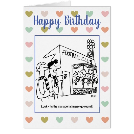 Managerial Merry-Go-Round Football Cartoon (Devant)