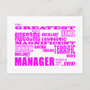 Managers en bazen voor vrouwen : Grootste manager Briefkaart