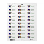 Managerscène Kerst Kaarten Envelop Labels (Full Sheet)