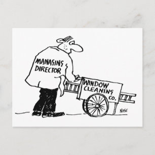 Managing Director van Schoonmaakbedrijf voor Ramen Briefkaart