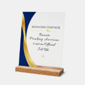 Managing Partner Office Quote Acrylic Sign Acryl Bord (Hoek)