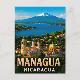 Managua Nicaragua Reis Stad Souvenir Aandenken Briefkaart