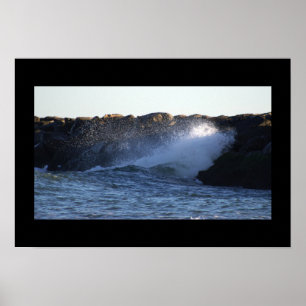 Manahawkin Waves Habille Jetty Poster
