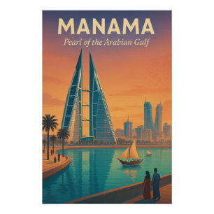MANAMA – Parel van de Arabische Golf Perfect Poster