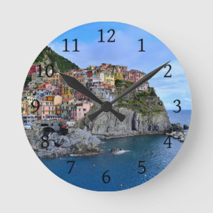 Manarola Cinq Terre Italië Europa Kustdorp Ronde Klok