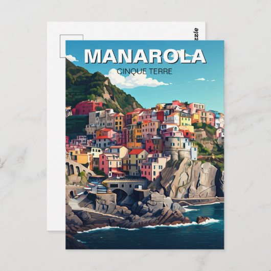 Manarola, Cinqua Terra Briefkaart (Voorkant / Achterkant)