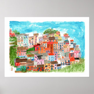Manarola, Cinque Terre, Italie Affiche