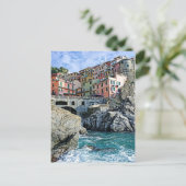 Manarola coloré, Carte postale Italia (Debout devant)