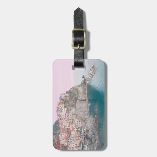 Manarola in Italië - Cinque Terre, Liguria Bagagelabel (Voorkant verticaal)