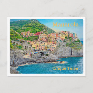 MANAROLA Italië - Cinque Terre - PANORAMA Briefkaa Briefkaart