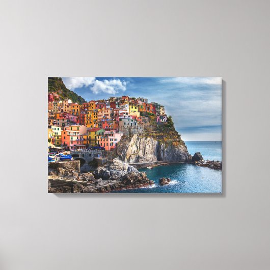 Manarola ItalieCliffside Maisons Panorama Toile AR (Recto)