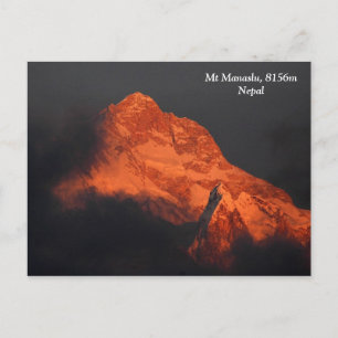 Manaslu Alpenglow Briefkaart