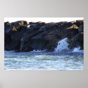 Manasquan Jetty Golven Poster
